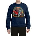 thumbnail image 2 of Wild Bobby, Vintage Hot Rod Old Garage Cars and Trucks Unisex Crewneck Graphic Sweatshirt, Vintage Heather Navy, Large, 2 of 3