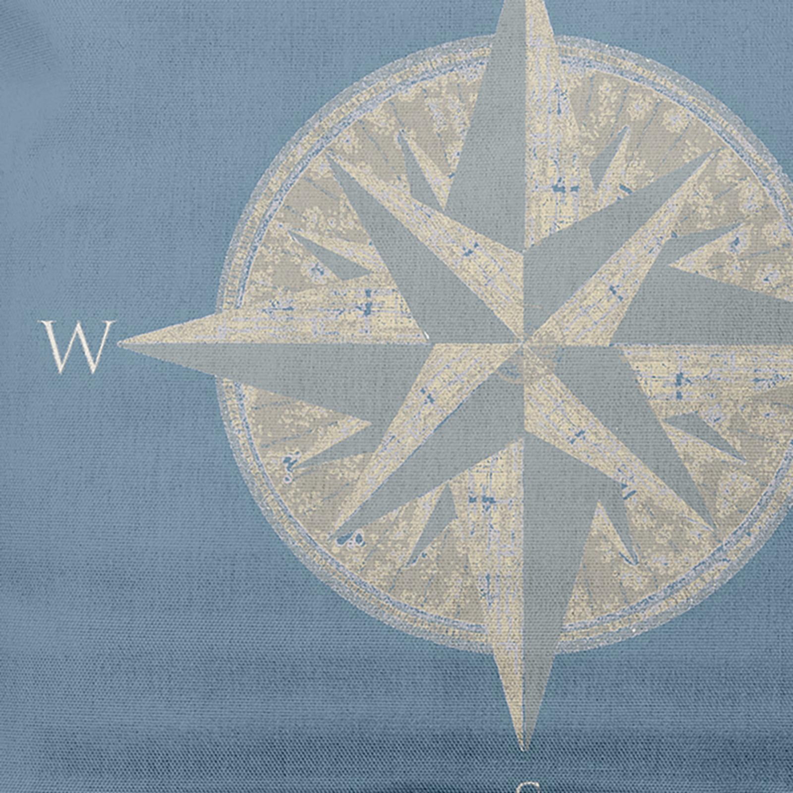 E by Design Compass Nautical Indoor/Outdoor Throw Pillow