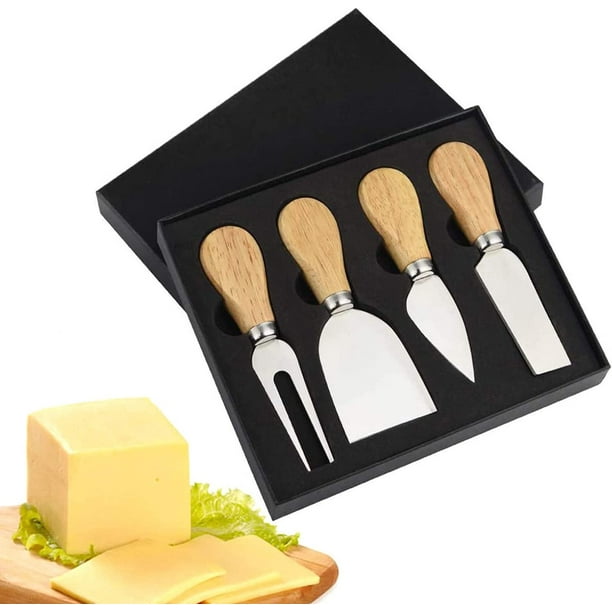 4 Piece Mini Wooden Handle Cheese Knife Set,Stainless Steel Kitchen Cheese Tools Walmart.ca