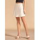 thumbnail image 5 of Minifalda Elegante de Cintura Alta con Volantes para Mujer, de Satén Sedoso, con de , Corte A. Beige XL, 5 of 10