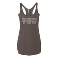 thumbnail image 2 of Eat Sleep Game Video Gamer Gift Fan Pop Culture Tri-Blend Racerback Tank Top, Brown, Medium, 2 of 3