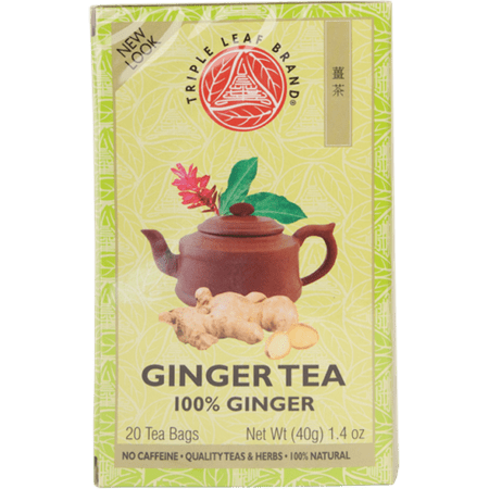 Triple Leaf Brand 100% Ginger Tea 20 Tea Bags ( 1 Box