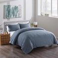 thumbnail image 1 of Messy Bed Washed Cotton Duvet Cover and Sham Set, Blue, Full/Queen, 1 of 5