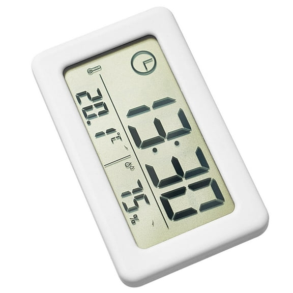 Electronic Clock Featurings Large LCD Display and Accurate Temperature Humiditys Meter Sensoring