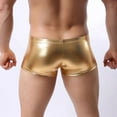 thumbnail image 5 of ruhuadgb Fashion Club Men Patent Leather Boxers U Convex Underwear Underpants Shorts, 5 of 8
