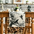 thumbnail image 2 of SM-XLHN Silhouette Tree Crows Halloween Table Runner, Branches Fall Kitchen Dining Table Decoration for Outdoor Home Party 13x36 Inch, 2 of 6