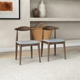 thumbnail image 2 of Blake Modern Dining Room and Kitchen Gray Fabric Chair (Set of 2), 2 of 6