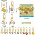 thumbnail image 2 of 12 piezas de margaritas multicolores para collar de mascotas con cierres giratorios para perro, gato, adorno para mascotas, llaveros de entrenamiento, manualidades DIY, 2 of 7