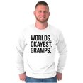 thumbnail image 4 of Worlds Okayest Gramps Relative Family Men's Big & Tall Long Sleeve Graphic Tee Brisco Brands 3X, 4 of 5