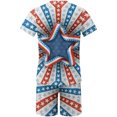 thumbnail image 5 of VBTAPA 4th of July Outfits for Men 2 Piece American Flag Print Shirt and Shorts Set Independence Day Patriotic Tracksuits Summer Casual Sport Suit Red M, 5 of 6