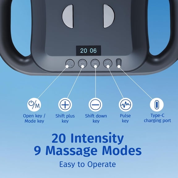 6-Head Massage Gun - Handheld Deep Tissue Massager with 9 Modes and 1800mAh Battery