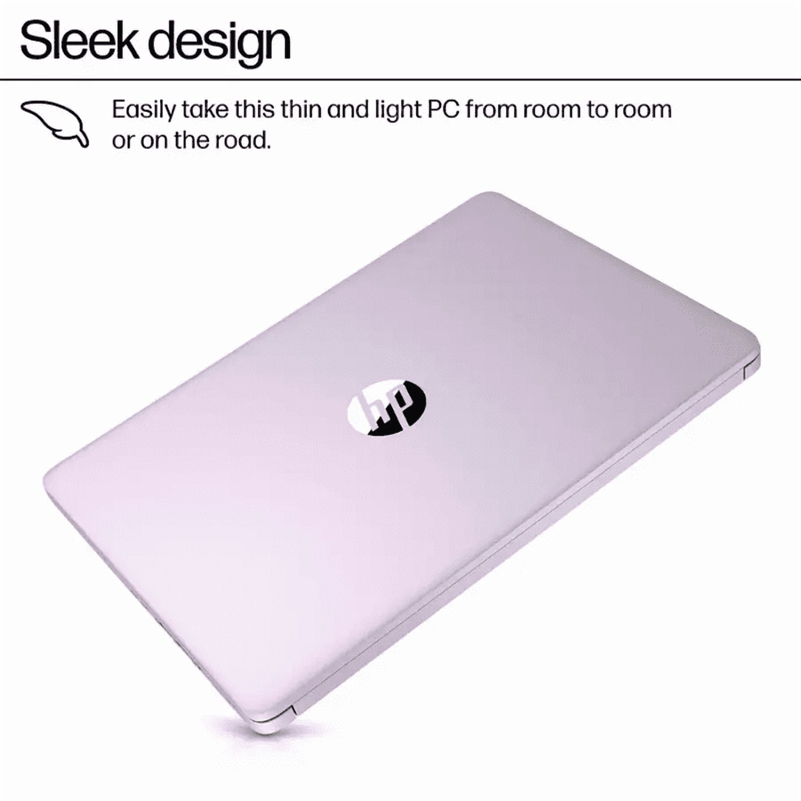 HP 14 Inch LED Laptop for Student & Business, 32GB RAM 640GB Storage (128GB UFS+512GB SD Card), Copilot Laptop, Windows 11, 1-Year Office 365, 4-core Intel Processor, NLY Earphones, Honey Lavender