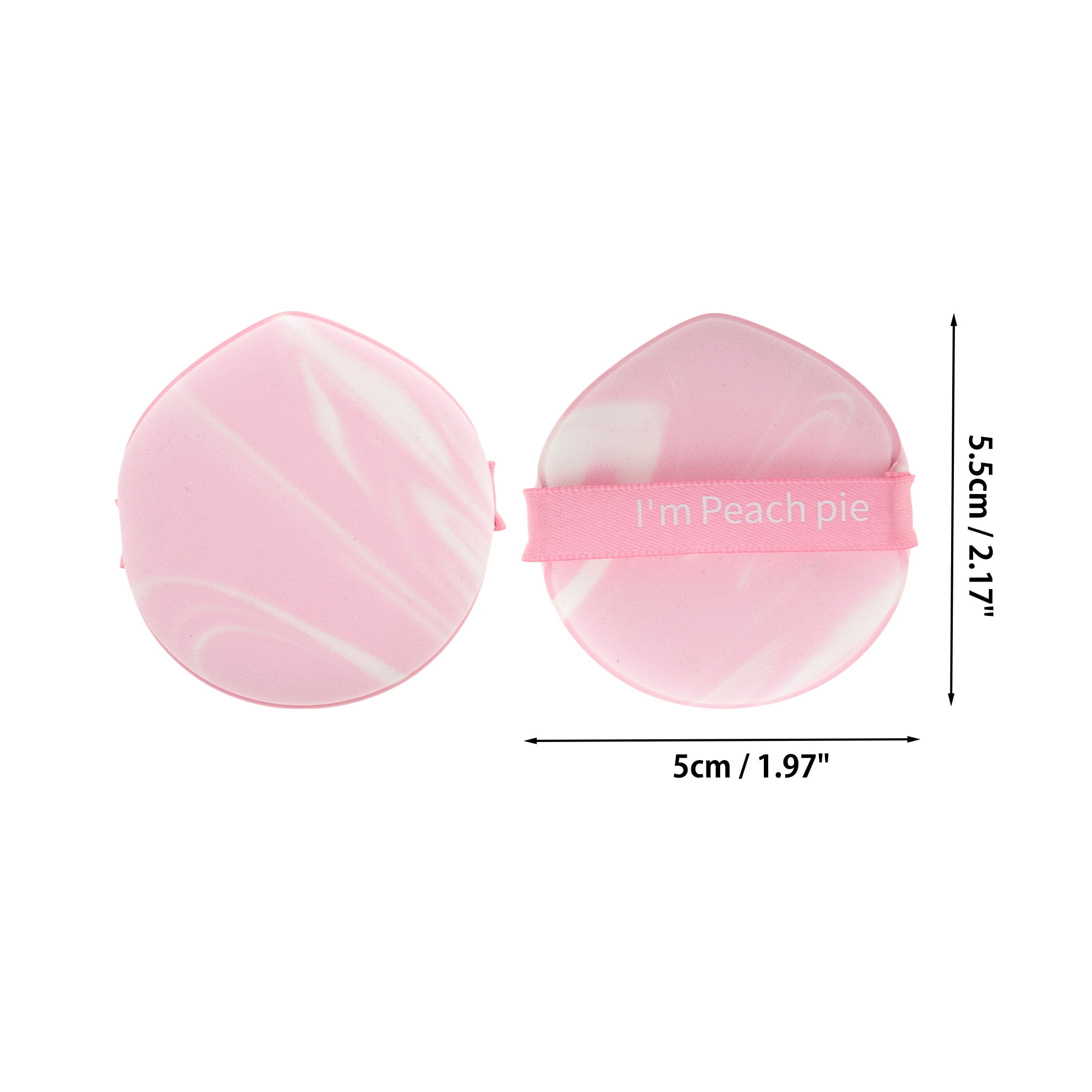 Unique Bargains 7 Pcs Dual Color Teardrop Face Makeup Sponge for Beauty Pink, White