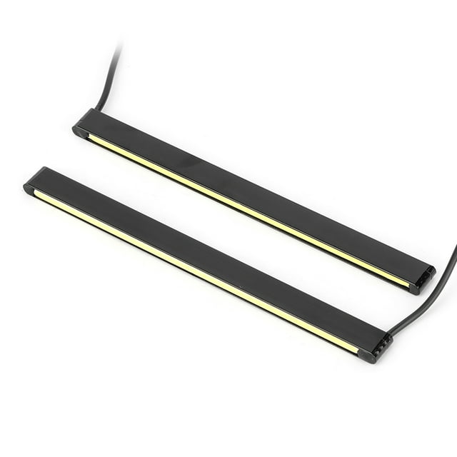 Luz de circulación diurna COB resistente al agua, lámpara LED DRL de alto brillo para modificación de coche, 21CM, blanca