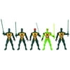 Super Ninja 5 Warriors Children Kids Toy Action Figure Playset w/ 5 Figures and Swords