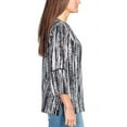 thumbnail image 2 of Gloria Vanderbilt Women s Nova Flutter Sleeve Blouse Paint Flow Black XL, 2 of 3