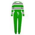 thumbnail image 4 of Frostluinai Striped Sweatsuits for Women 2 Piece Color Block Long Sleeve Tops Drawstring Wasit Sweat Pants Plus Size Lounge Sets with Pocket, 4 of 5