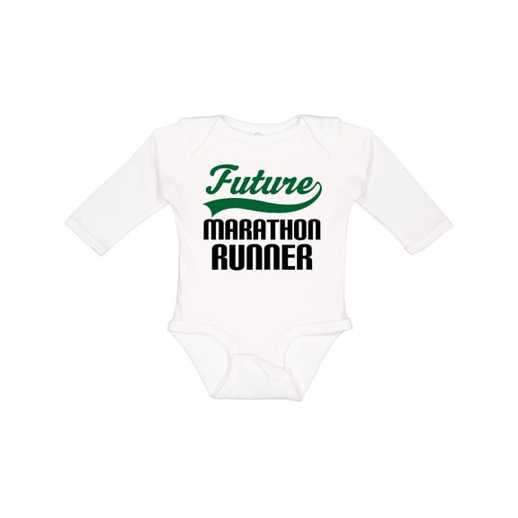 Inktastic Marathon Runner Childs Boys Long Sleeve Baby Bodysuit