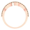 thumbnail image 5 of 0.2 ct Brilliant Round Cut Simulated Champagne 14k Rose Gold Stackable Band SZ 11, 5 of 6