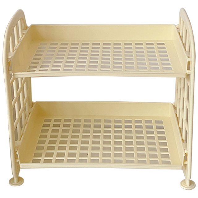 Desk Storage Shelf Detachable 2-Tier Desktop Organizer Countertop Organizer