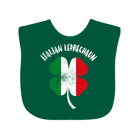 Inktastic Italian Leprechaun Boys or Girls Baby Bib