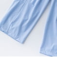 thumbnail image 6 of SGFCWSX Girls Wide Leg Pants Elastic Waist Loose Fit Casual Pants with Pockets Lightweight Summer Trousers for Kids Blue Size 7 Years, 6 of 10