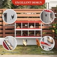 thumbnail image 3 of EuKer 8-Compartment Metal Chicken Nesting Box with Removable Tray and Ventilation Holes for Hens, Chickens, Red, 3 of 8
