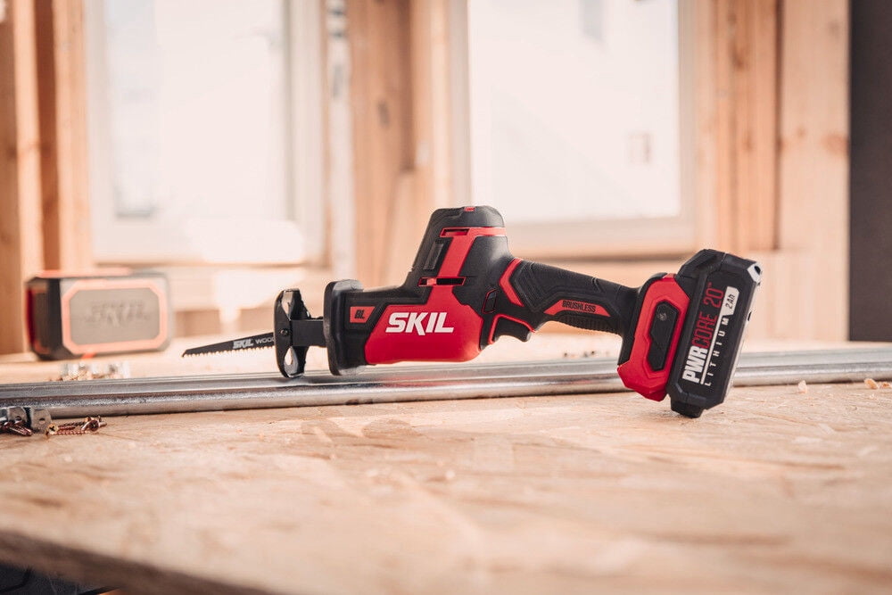 SKIL RS5825B-10 20V PWRCORE 20 Brushless Compact Lithium-Ion Cordless Reciprocating Saw Kit (2 Ah)