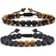 thumbnail image 1 of Pulsera de ojo de tigre para hombre, pulsera de ansiedad para hombre con piedra de lava de ojo de tigre de 8 mm, pulsera ajustable para aliviar el estrés, pulsera de ojo de tigre, difusor de aceite de aromaterapia, pulsera de lava, regalo para hombre Rojo Verde, 1 of 5