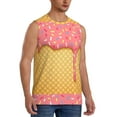 thumbnail image 2 of Gaeub Pink Ice Cream Men's Sleeveless Muscle Shirts Workout Tank Tops, Odor Protection and Comfortable - 3X-Large, 2 of 8