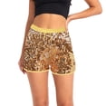 thumbnail image 5 of Endives Sequin Shorts for Women Sparkly High Waist Tie Up Elastic Shorts Club Party Wear Yellow, 5 of 5
