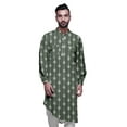 thumbnail image 1 of Atasi Mandarin Collar Printed Rayon Traditional Kurta For Men Casual Shirt, 1 of 6