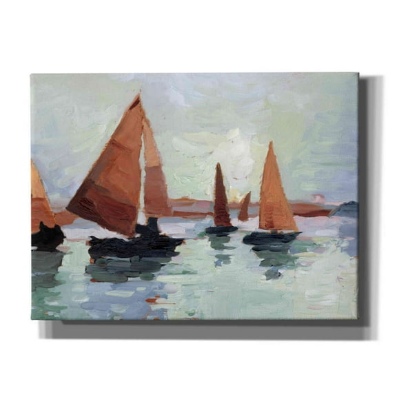 Epic Graffiti 'Sunset Harbor I' by Ethan Harper, Canvas Wall Art, 16"x12"