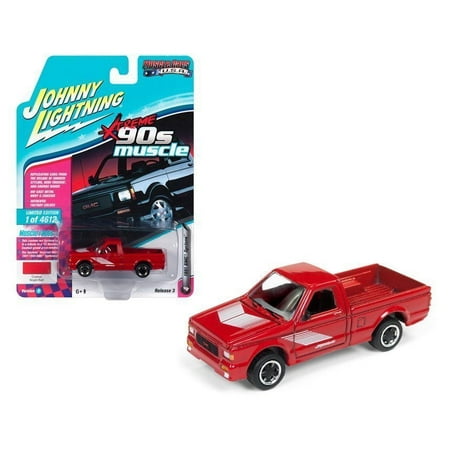JOHNNY LIGHTNING 1:64 MUSCLE CARS USA - 1991 GMC SYCLONE (BRIGHT RED)