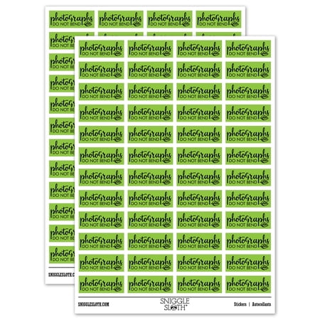 Photographs Do Not Bend Leaf Detail Sticker Set - Light Green - Matte Finish - 1.25 Mini