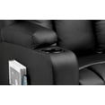thumbnail image 6 of COMHOMA Recline Chair Set，Furniture 3PC Bonded Leather Recliner Set Living Room Set, Sofa, Recline Chair with massger(Black,Living Room Set 3+2+1), 6 of 9