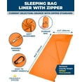 thumbnail image 3 of Sleeping Bag Liner — Ultralight Polyester or Cold Weather Microfiber Adult Sleep Sack; Thin Travel Sheets for Hotel; Camping Sheets; Travel Sleeping Bag with Pocket-Size Stuff Sack, 3 of 7