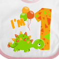thumbnail image 4 of Inktastic Happy Dinosaur First Birthday-green Boys or Girls Baby Bib, 4 of 4