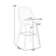 thumbnail image 6 of Home Square Faux Leather Barstool in Gray and Walnut Brown - Set of 2, 6 of 6