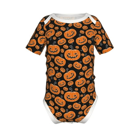 

Yiaed Halloween Pumpkins Print Infant Climbing Short Sleeve Onesie One-Piece Baby Bodysuit Clothes 0-12 Months -6 Months