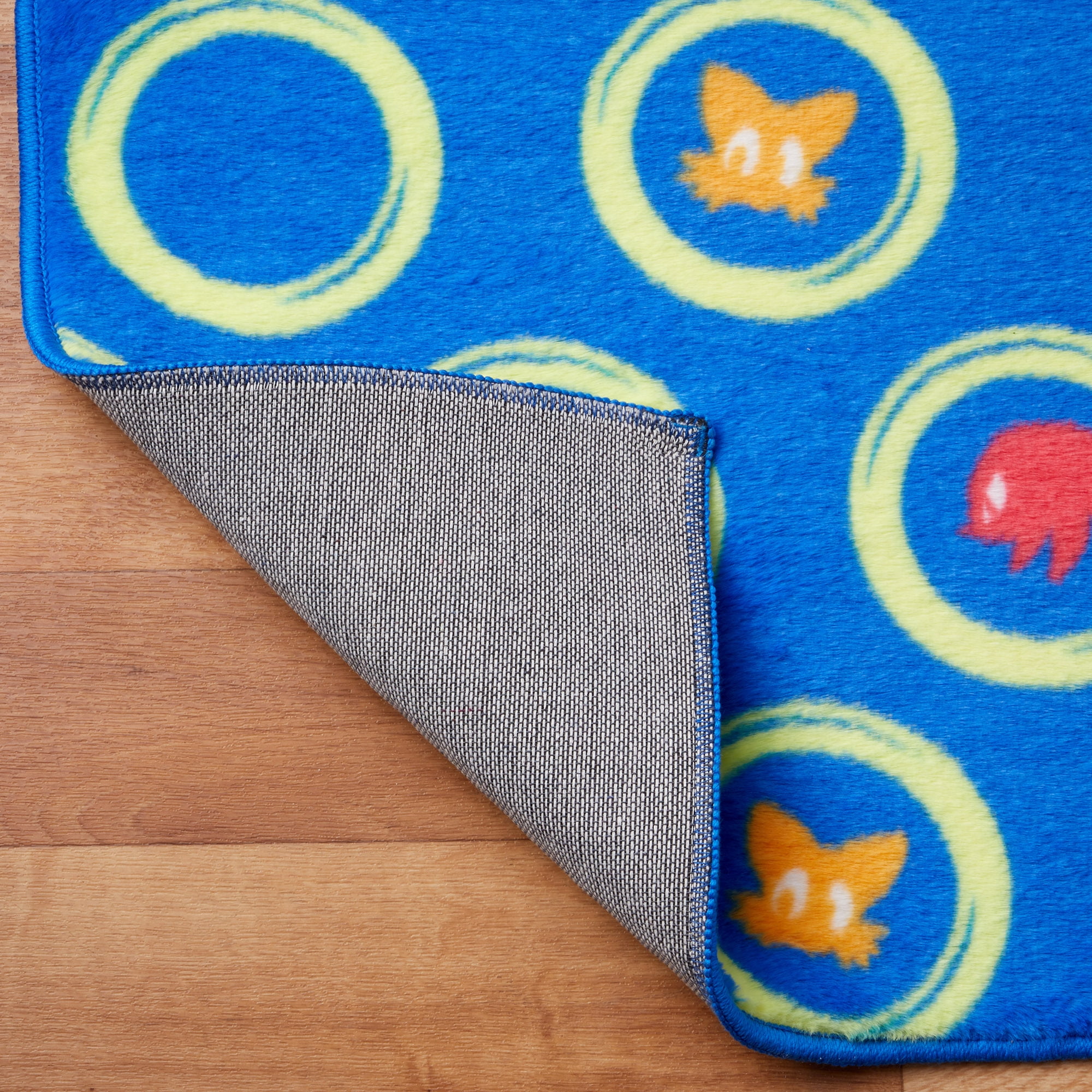 Sonic the Hedgehog Kids Faux Fur Accent Rug, 30 x 46, Blue