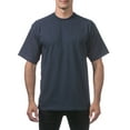 thumbnail image 2 of 6 Pack Pro Club Men's Heavyweight Short Sleeve Tee T-Shirt - Navy - Medium, 2 of 4