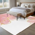 thumbnail image 5 of Pink Gold Flower Washable Living Room Rugs 8'x10', Pink Gradient Vintage Abstract Line Low Pile Throw Large Area Rug Non-Slip Sturdy Edge Binding Carpet for Bedroom Dining Room Office, 5 of 9