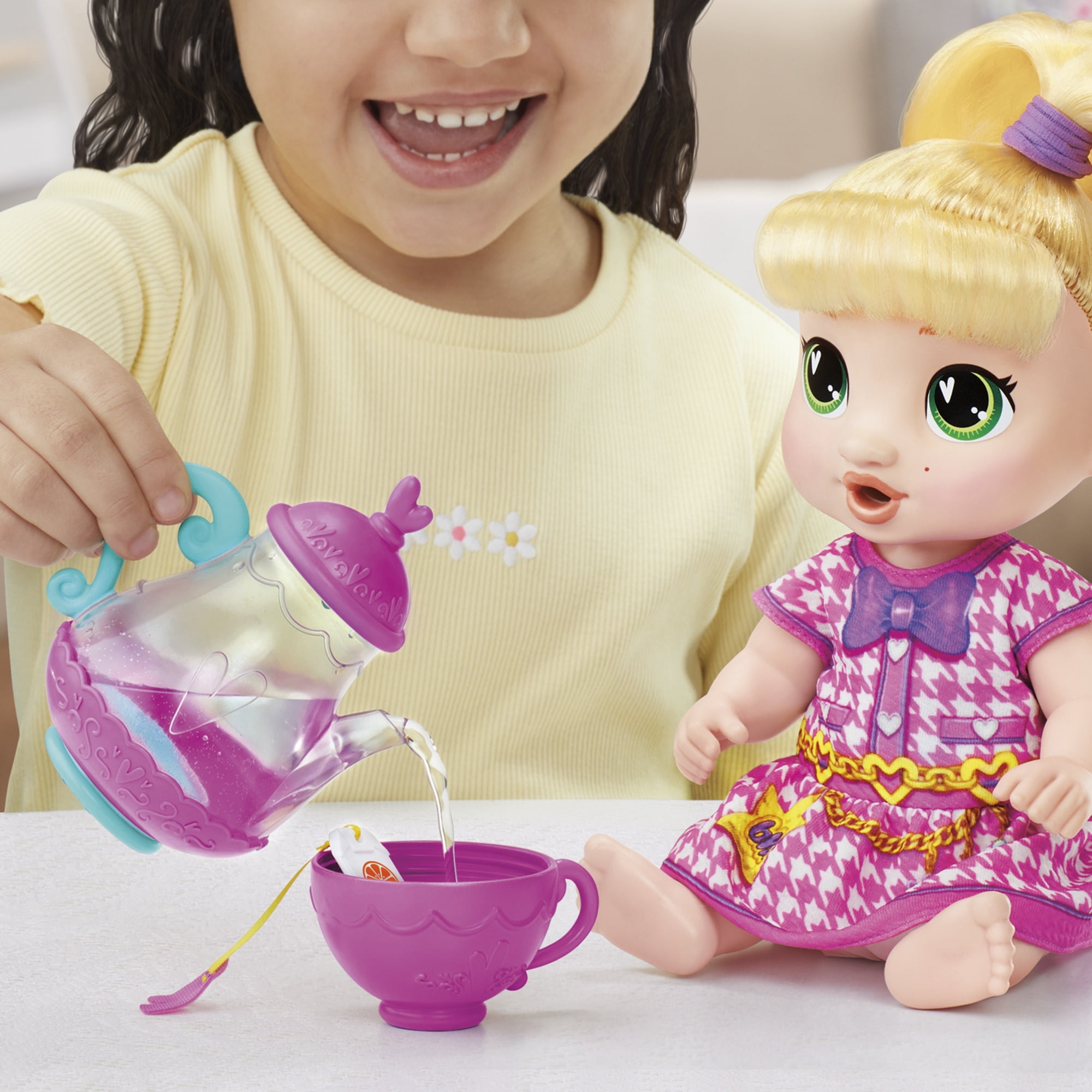 Baby Alive Bubbly Tea Party LaLa GooGoo, Blonde Hair Baby Doll for Girls & Boys Ages 3 and up