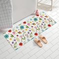 thumbnail image 2 of Pioneer Flower Floral Print Pattern Bathroom Rugs Mat, Non Slip Microfiber Bathroom Rug with Rubber Backing, Soft Mats for Bathroom Floor Tub Shower, 24"x60", 2 of 5