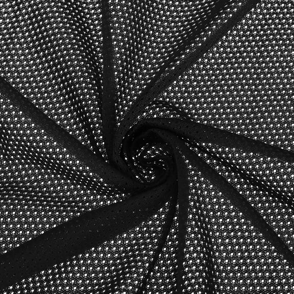 Uxcell 62 Inch Wide Mesh Fabric Slightly Stretchy for Sewing Backpack Pocket and Straps, Netting Clothes, Netting Bags, Shopping Bags,  Black 1 Yard