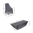 thumbnail image 5 of Covers & all 8-Person Outdoor Patio Dining Set Covers for Tempo Chairs and Table, Water-Repellent UV-Resistant Polyester with Tie-Downs, 5 of 6