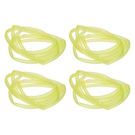 Uxcell Glow Tube Fishing Deep Sea Silicone Luminous Tube Soft Fishing Angling Glow Tubing Tool Attract Fish 0.2 OD x 3.28ft & 4Pcs & Yellow-Fit For(Night Fishing/Deep Drop Rigs)