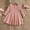 Pink, variant on JUSLIO Dresses for Girls Cotton Long Sleeve Knitted Winter Girls Dress Round Neck Casual Holiday Party Dresses