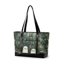FORMRS Laptop Tote Bag for Women with 15.6" Computer Compartments Handbag, Cute Ghosts Playing